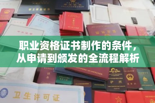 美浓职业资格证书制作的条件，从申请到颁发的全流程解析