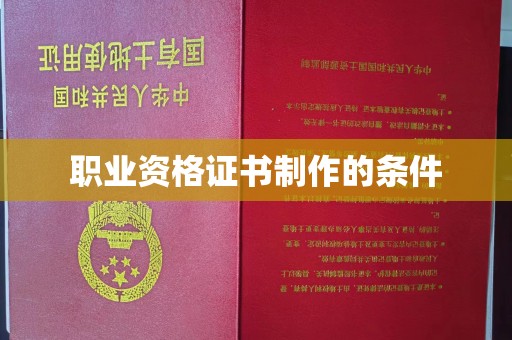 美浓职业资格证书制作的条件