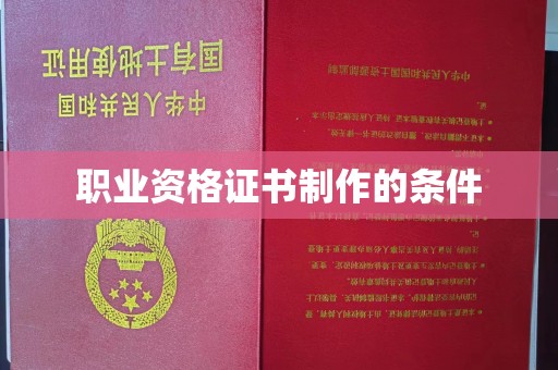 美浓职业资格证书制作的条件