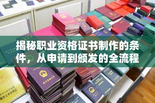 美浓揭秘职业资格证书制作的条件，从申请到颁发的全流程解析
