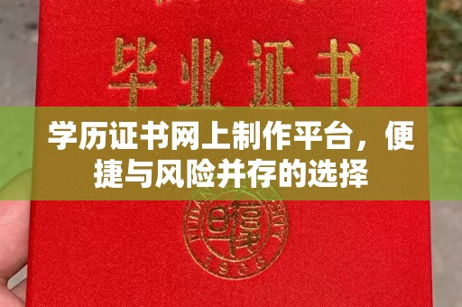 美浓学历证书网上制作平台，便捷与风险并存的选择